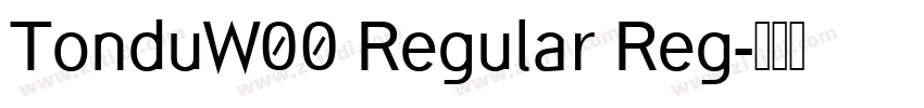 TonduW00 Regular Reg字体转换